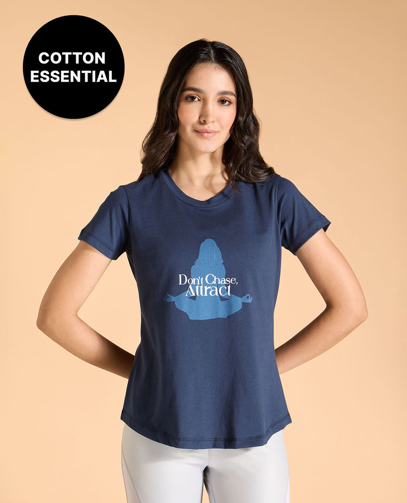 Cotton Everyday Top Navy Blue