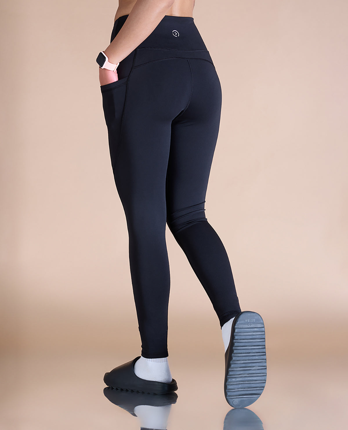 Pockets – Fabric Essential Active 2 Signature in Leggings Second Waisted Skin High Kica SKN with Black