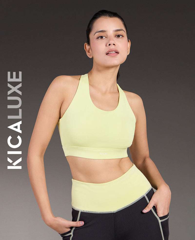 Luxe Crostini Full Coverage And High-Impact Sports Bra Neon