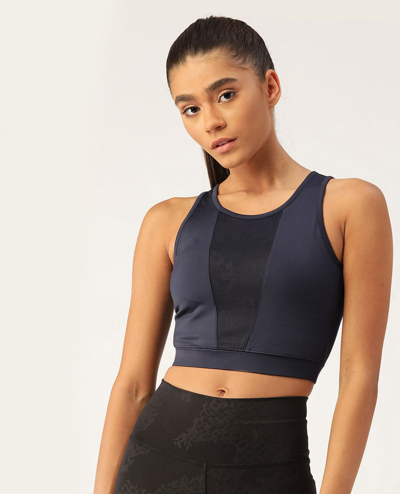 Space Blue Sports Bra High Support