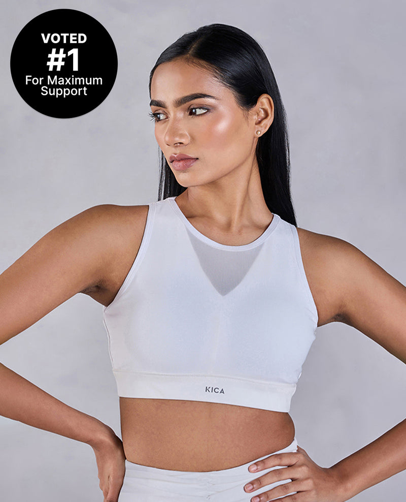 High Impact and Full Coverage Mesh Sports Bra
