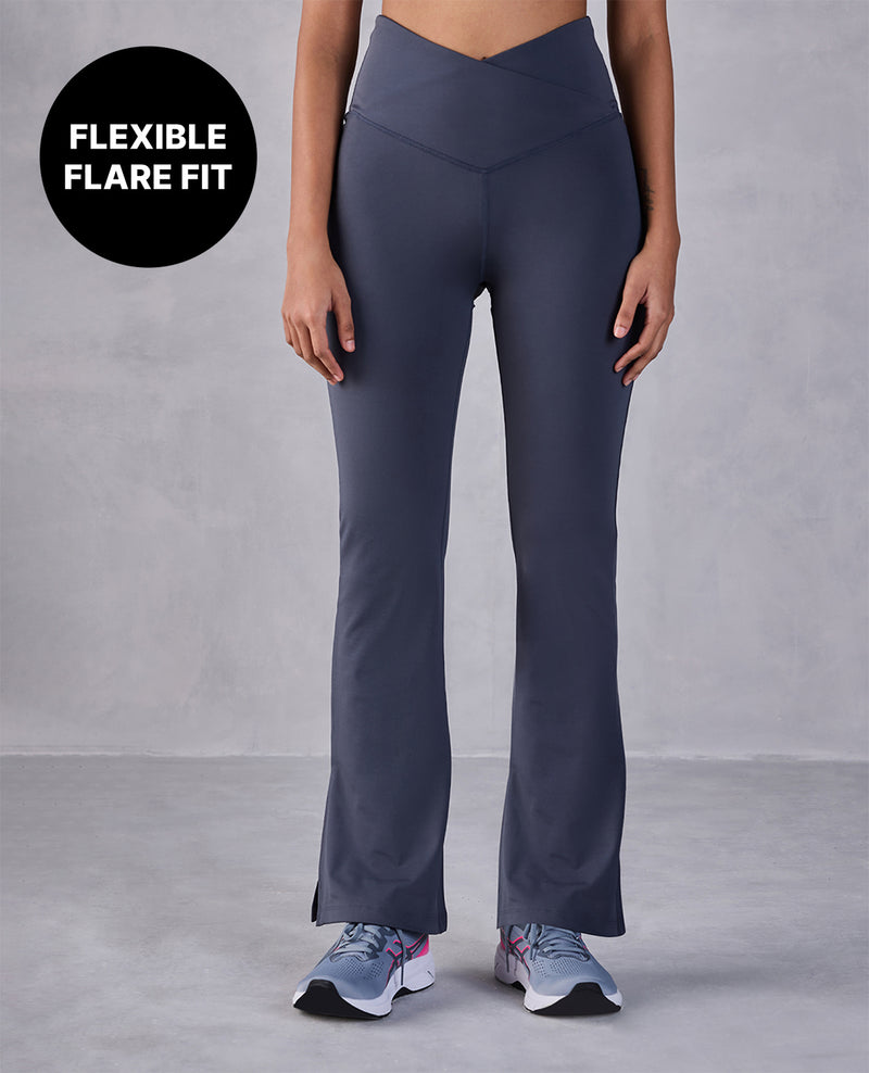 Kica Criss Cross Flare Pants KIC513 Grey