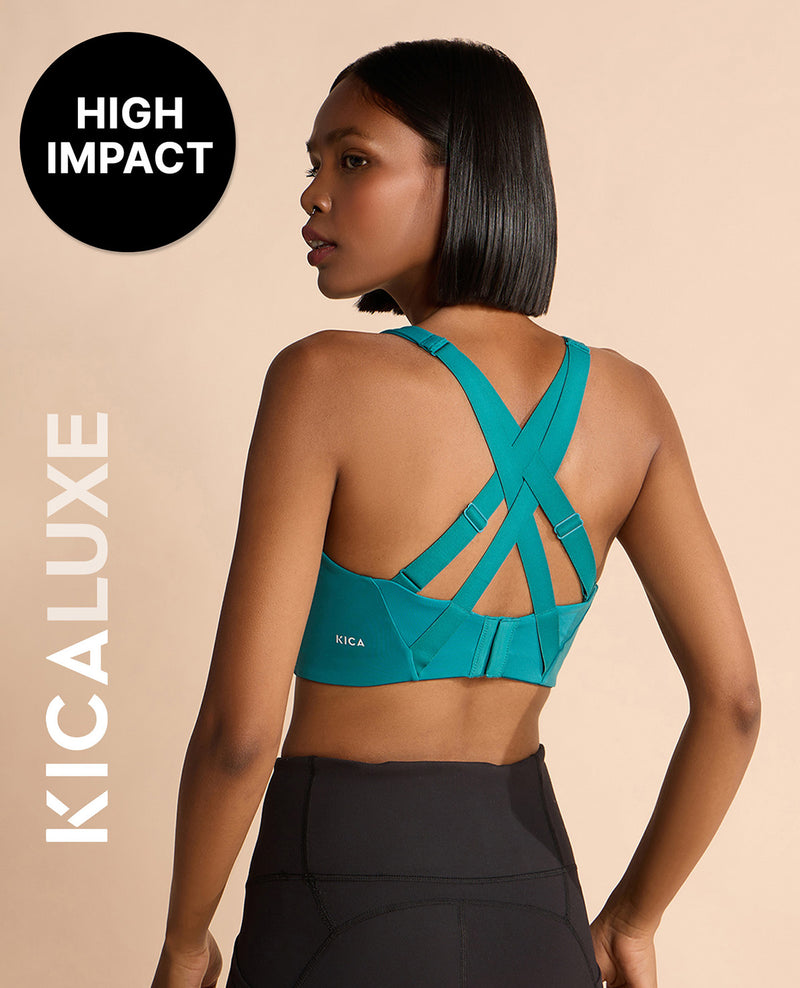Luxe Limitless High-Impact Full Coverage Sports Bra Green