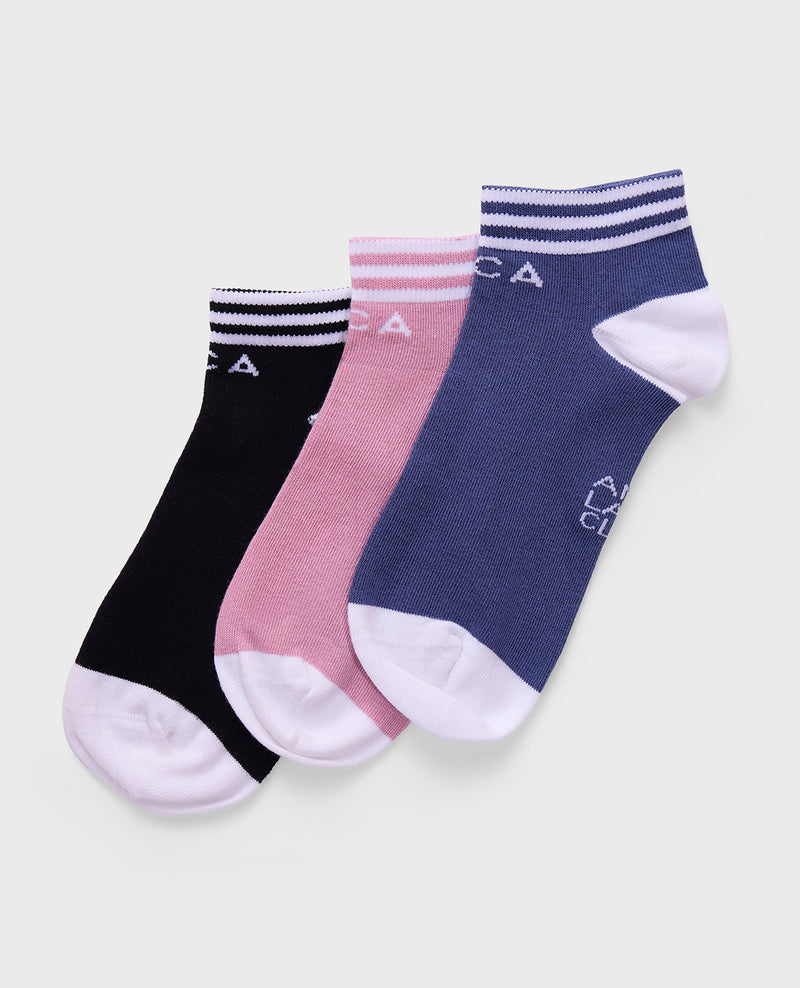 Soft Cotton Anti Lazy Club Crew Socks Multicolor - Pack Of 3