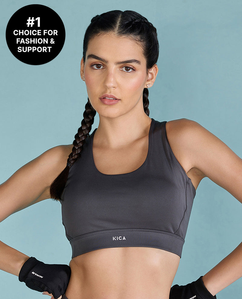 Women Fashionable Strappy Sports Bra with Removable Pads