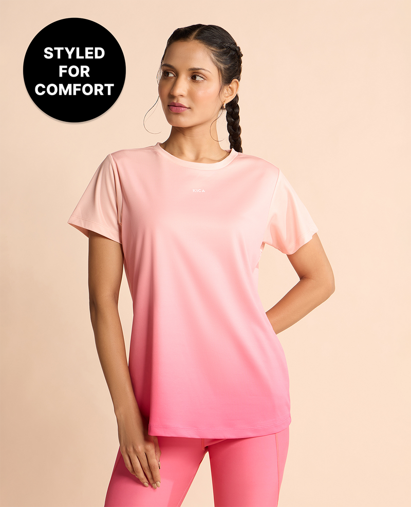 Training Active Tunic Tshirt Ombre Pink