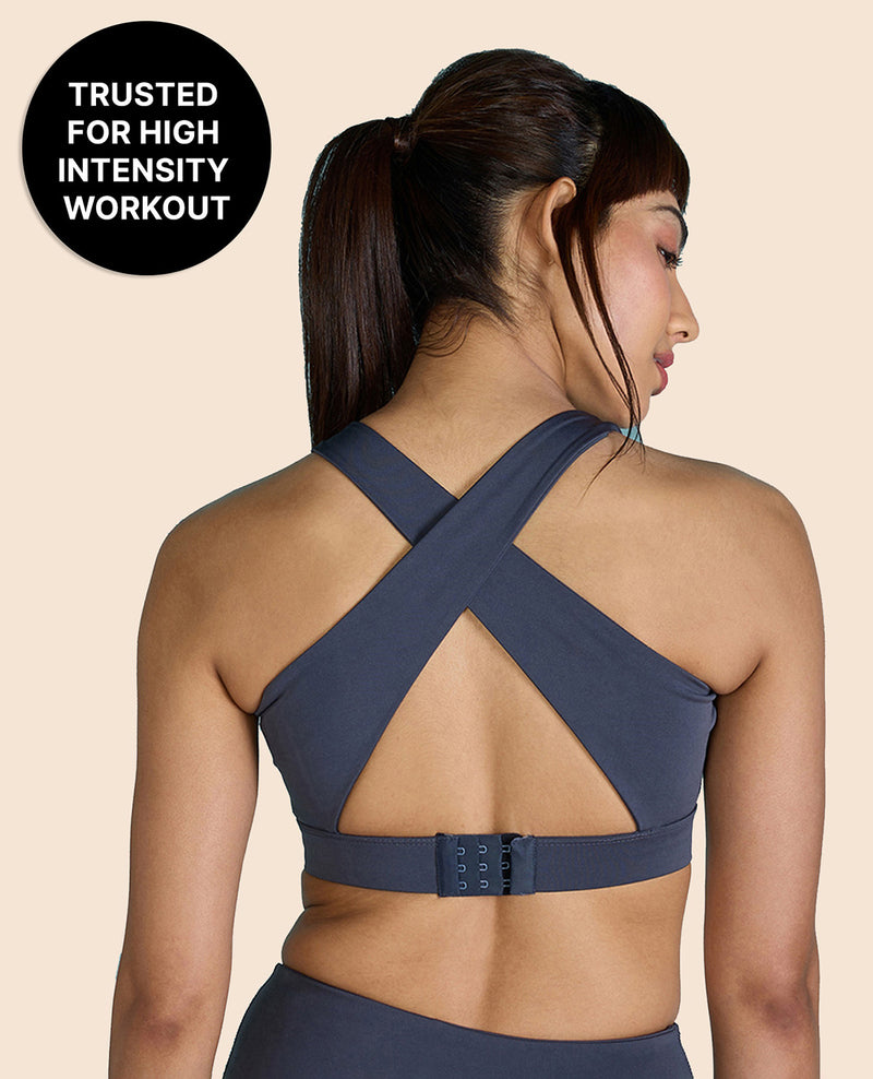 Crostini Full Coverage Sports Bra Grey