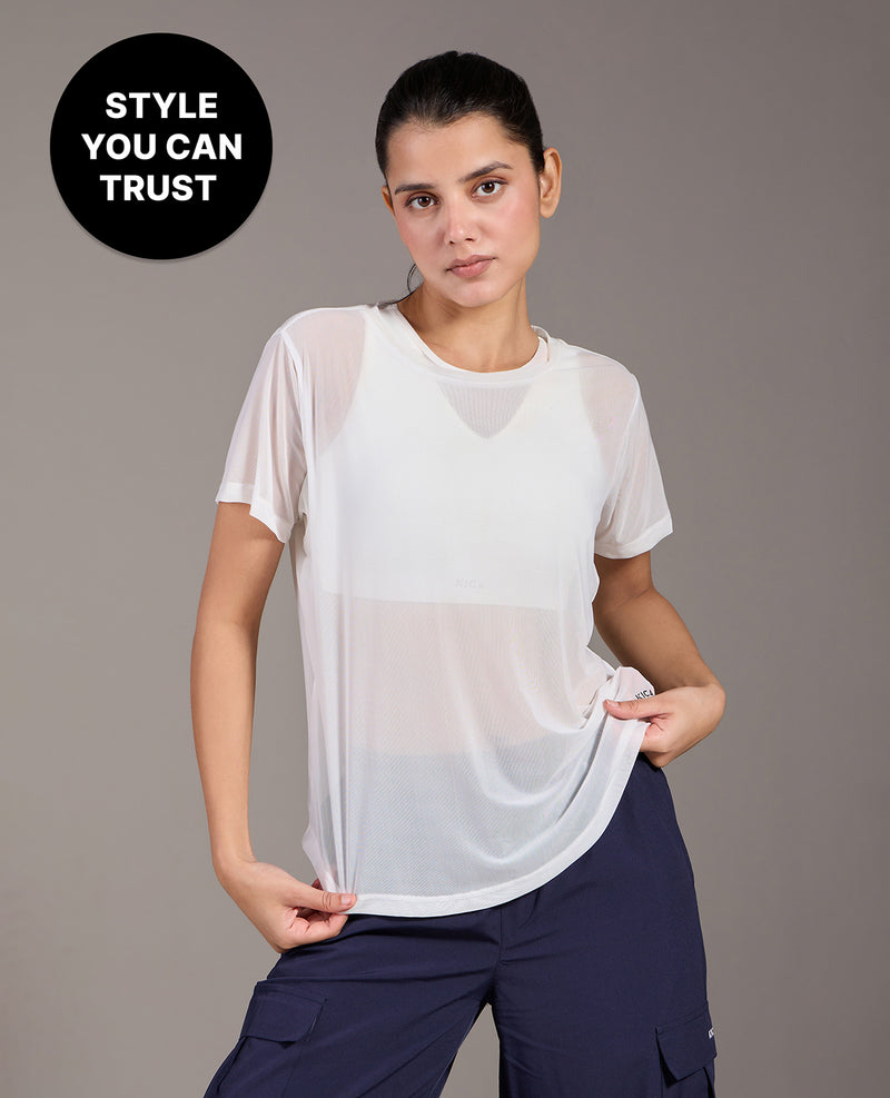 Women's Quick Dry Mesh Training Top White