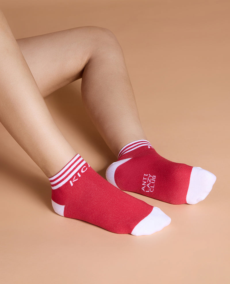 Soft Cotton Anti Lazy Club Crew Socks Pink