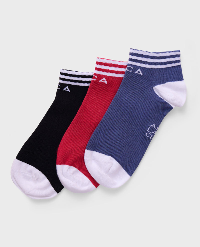 Soft Cotton Anti Lazy Club Crew Socks Multicolor - Pack Of 3