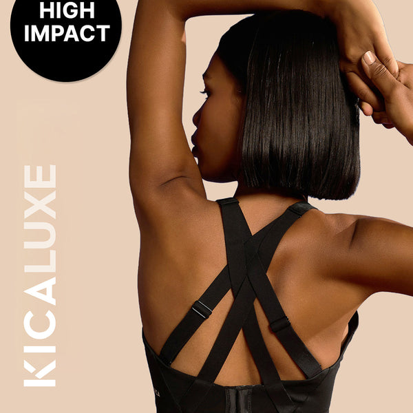 Kica Luxe Limitless High-Impact Sports Bra - Full Coverage Black