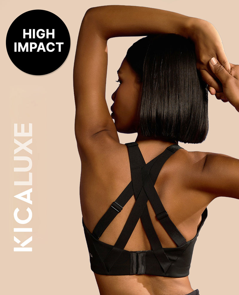 Luxe Limitless High-Impact Full Coverage Sports Bra Black