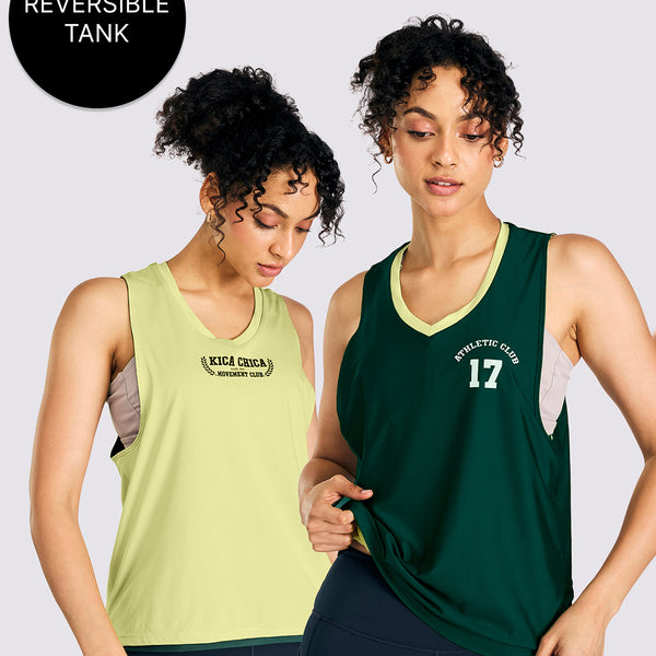 Reversible 2 Color Active Tank Top Neon