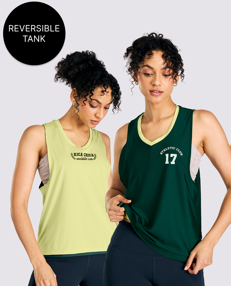 Reversible 2 Color Active Tank Top Neon