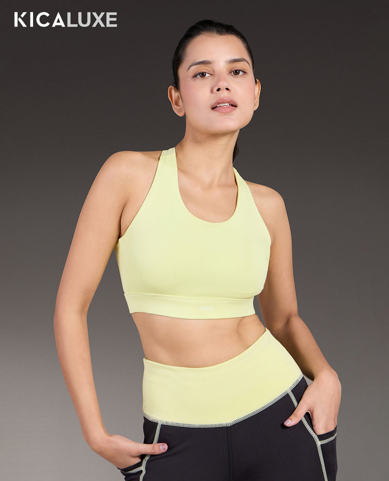 Luxe Crostini Full Coverage And High-Impact Sports Bra Neon