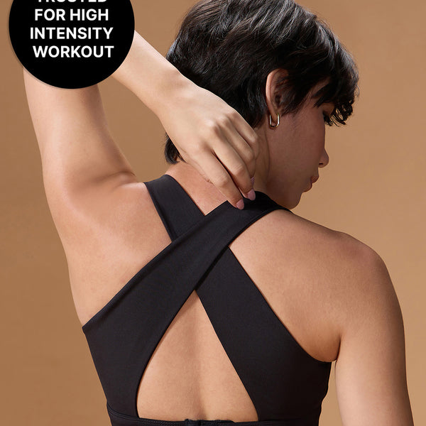 Crostini Full Coverage Sports Bra Black