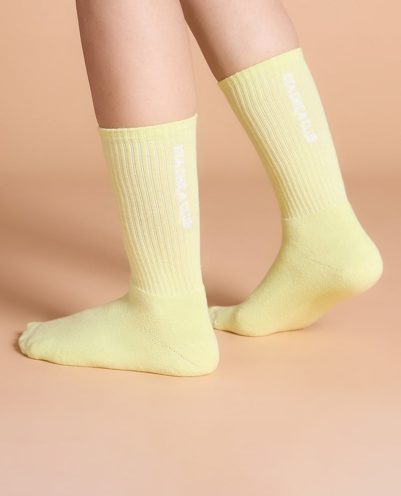 Kica Chica Long Crew Socks Neon