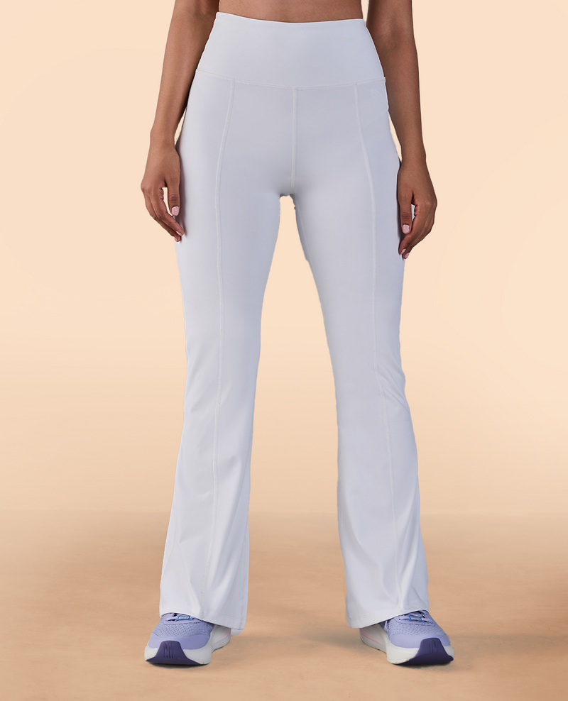 Formal Flare Pants in Second SKN White