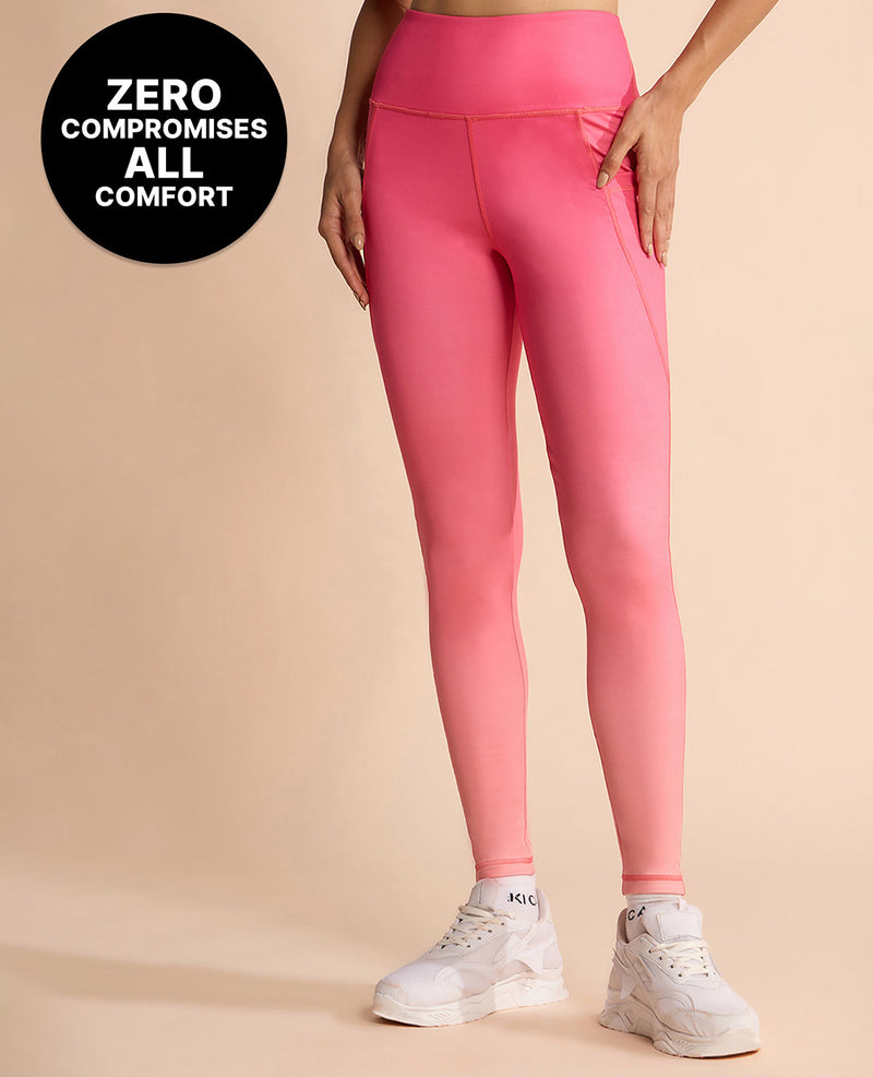 High Waisted Stretchable Leggings OmbrePink