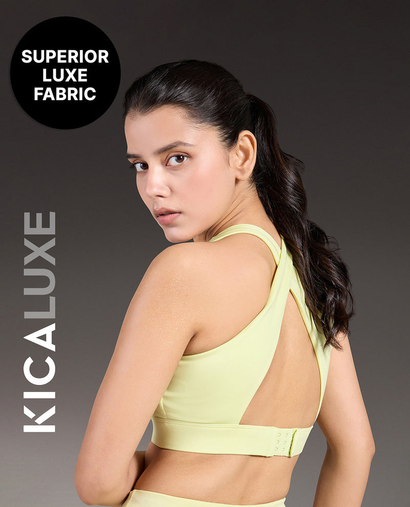 Luxe Crostini Full Coverage And High-Impact Sports Bra Neon