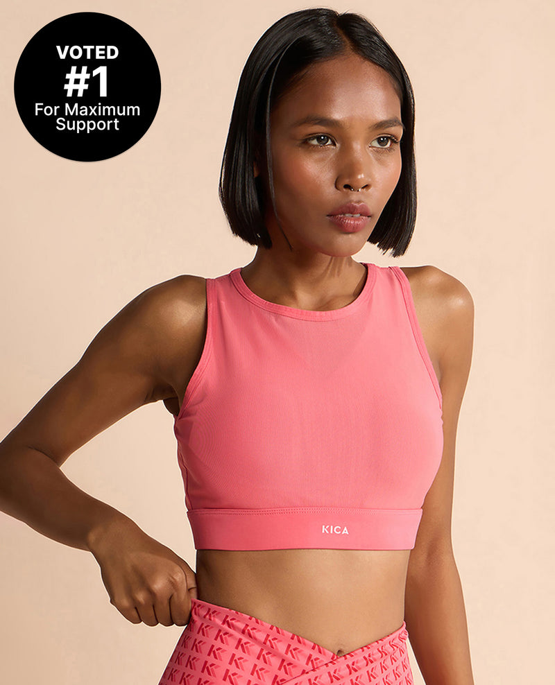 High Impact & Full Coverage Mesh Sports Bra
