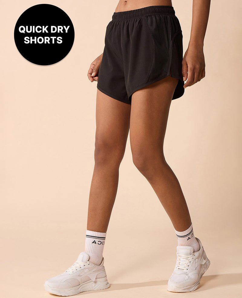 Quick-Dry Running Shorts Black