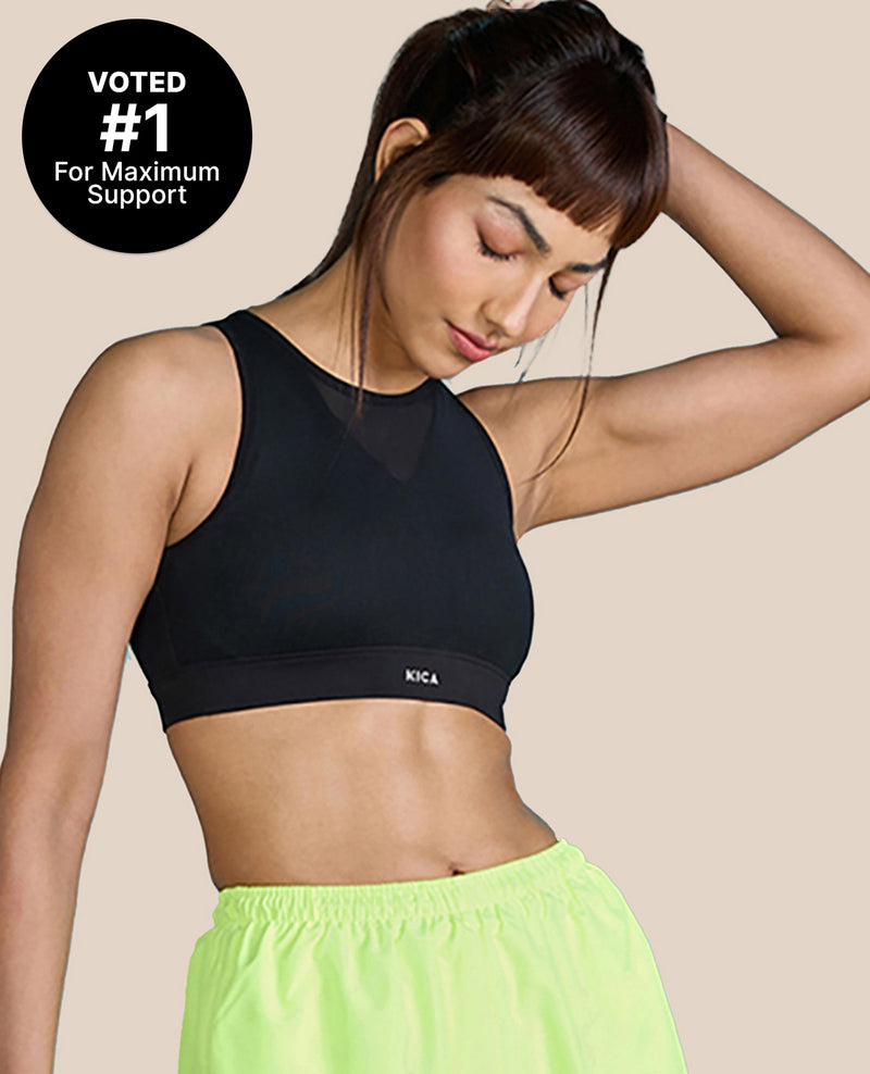 High Impact & Full Coverage Mesh Sports Bra