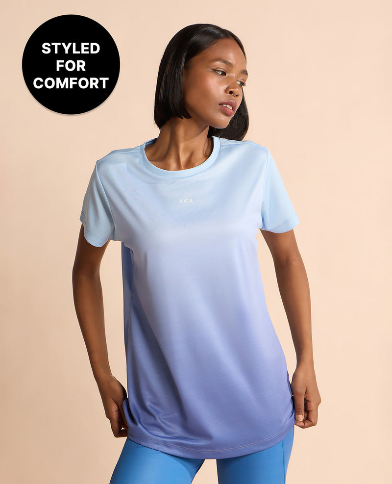 Training Active Tunic Tshirt Ombre Blue