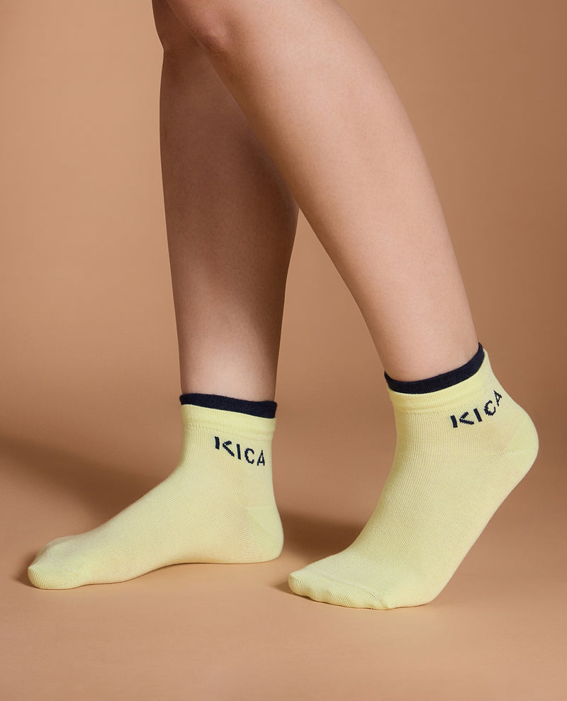 Dual Colored Soft Ankle Length Socks Neon