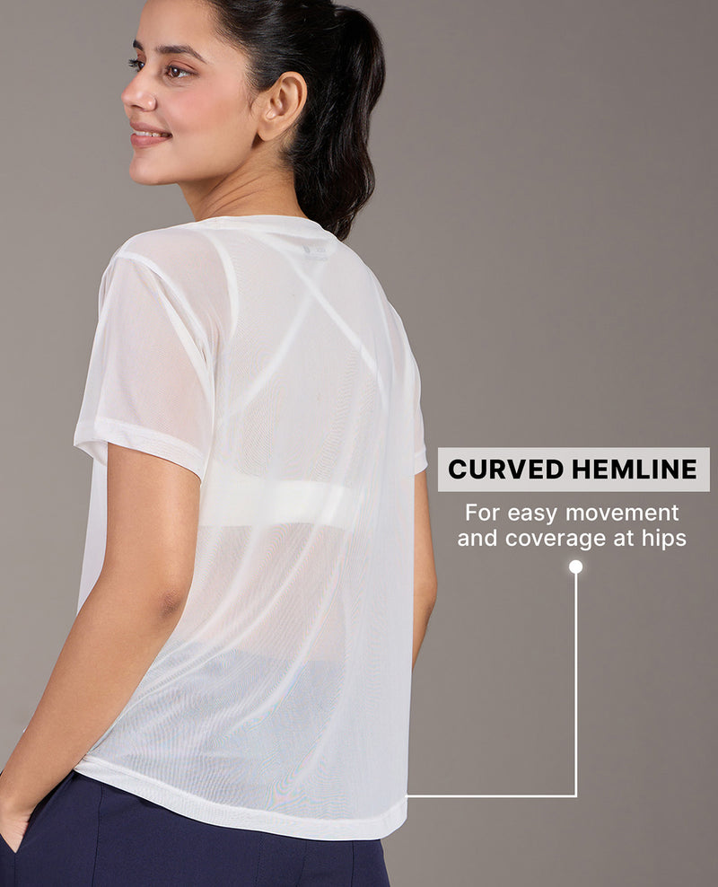 Women's Quick Dry Mesh Training Top White