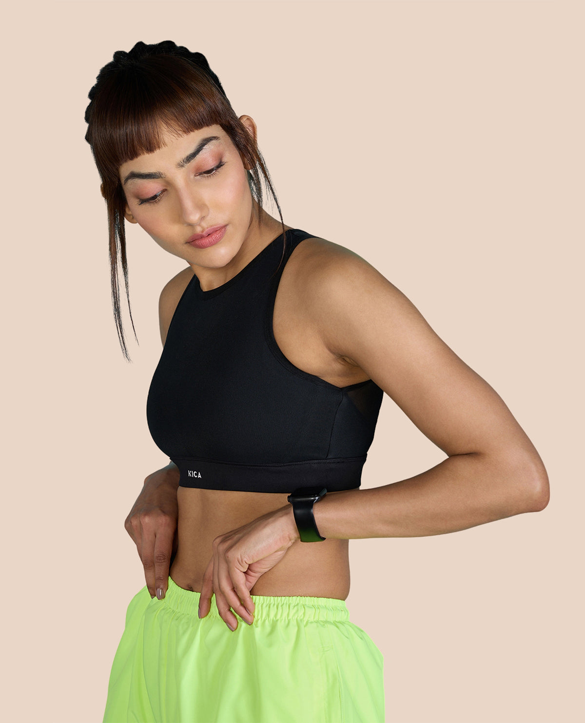 Topwear Kica Active  High Impact Mesh Sports Bra In Second Skn Fabric ⋆  Timelesswearshop