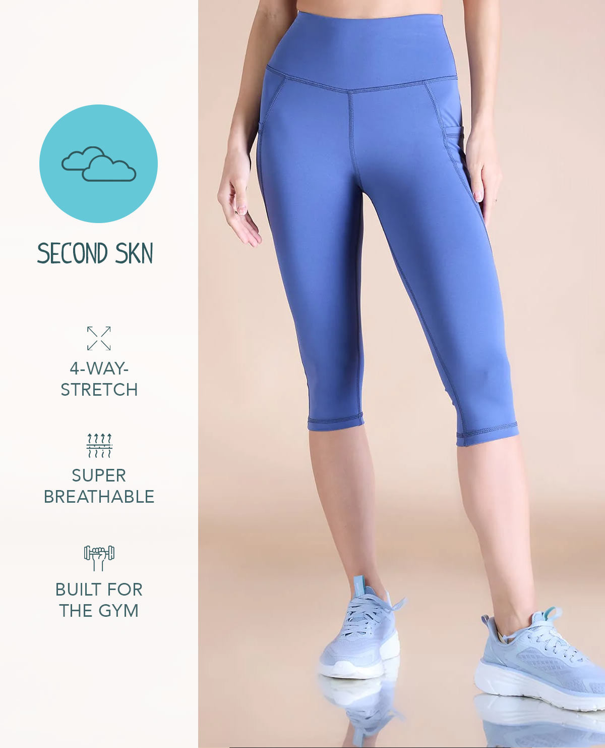 Soft & Thick Leggings for Yogi Second Skin Stretchy Organic Cotton Comfort  in Style Boho Active Wear OFFRANDES 