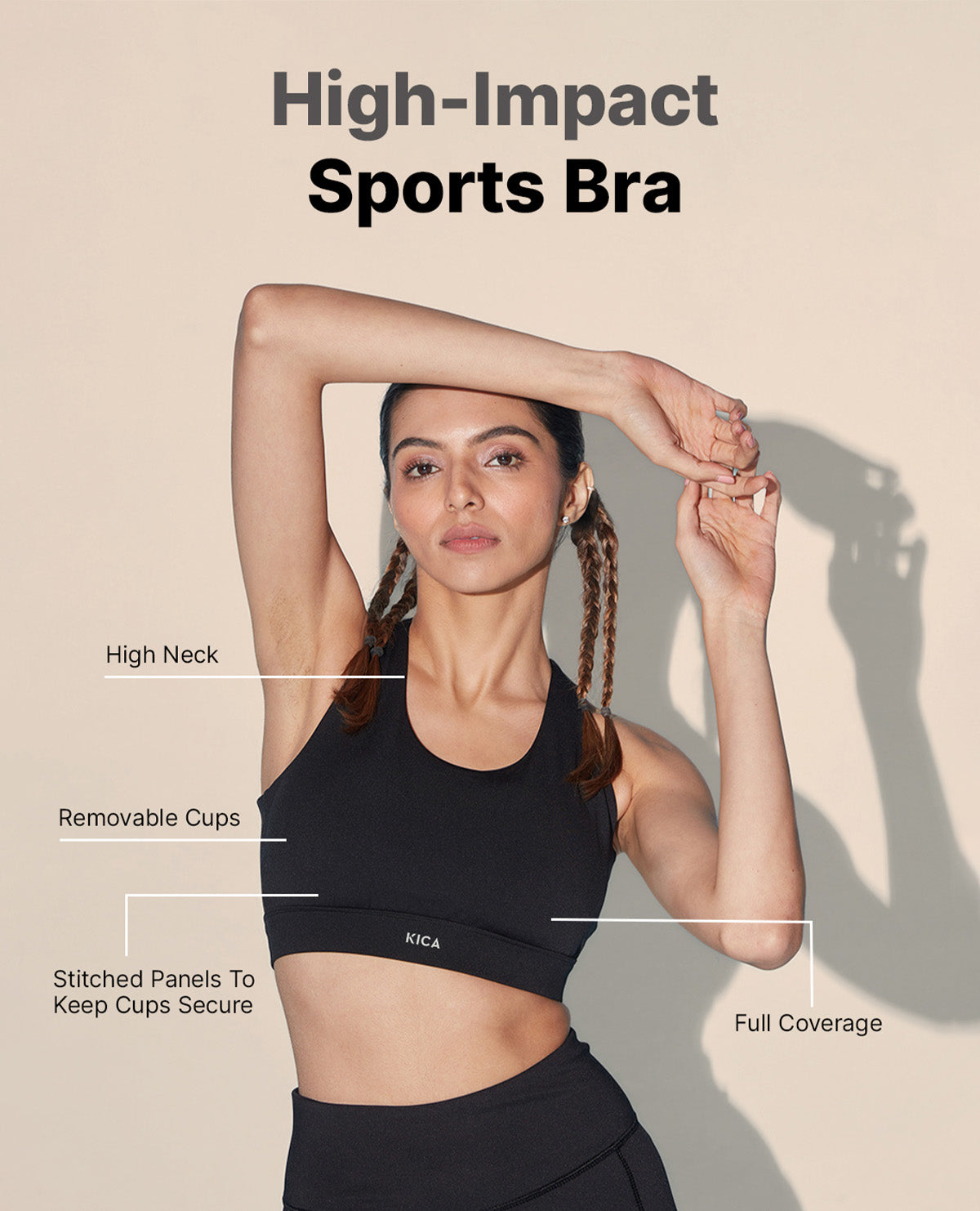 Buy Kica High Support Sports Bra For Sweaty Workouts online