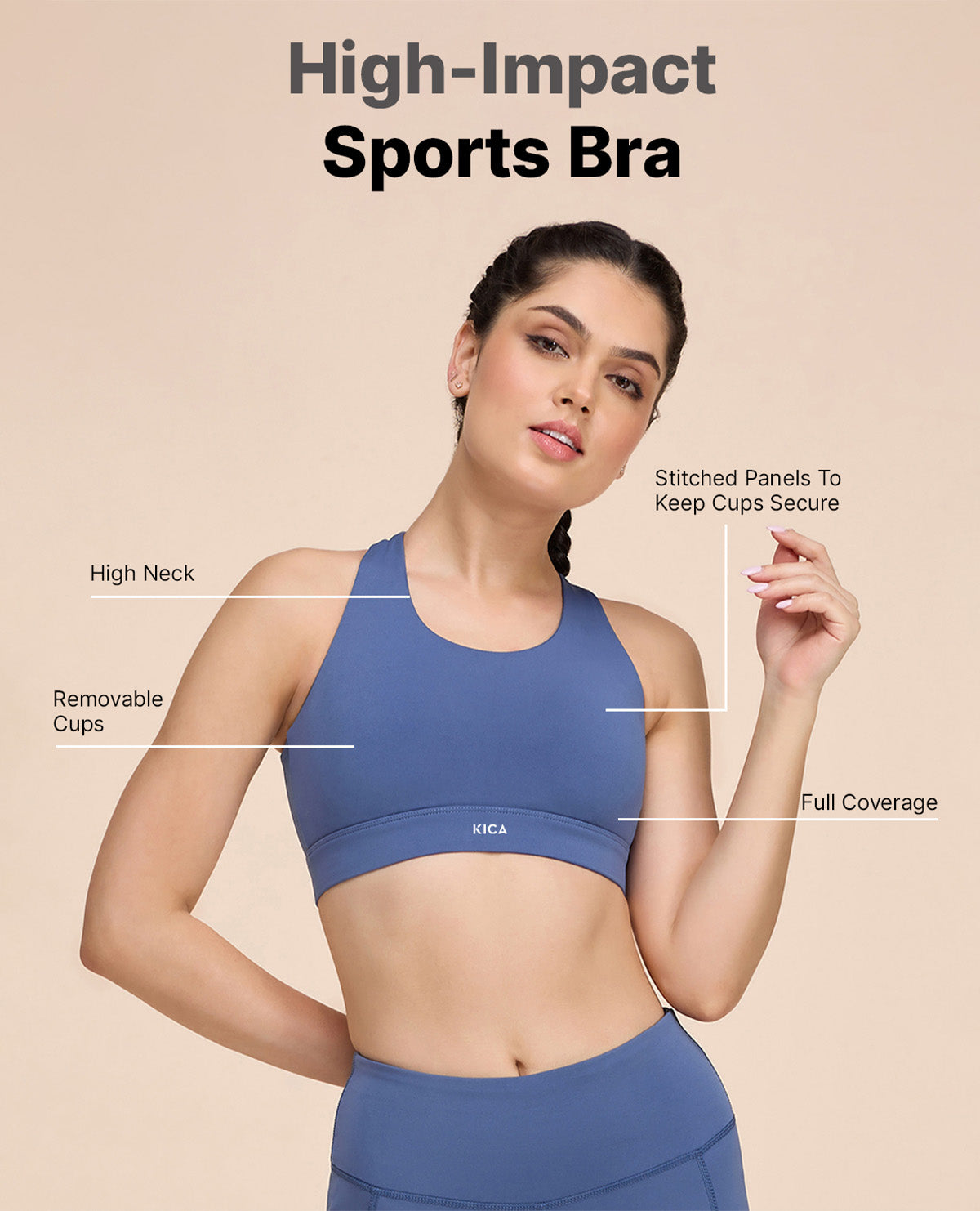 Girl Sports Bra Stretchable And Comfortable With Full Coverage at Best  Price in Delhi