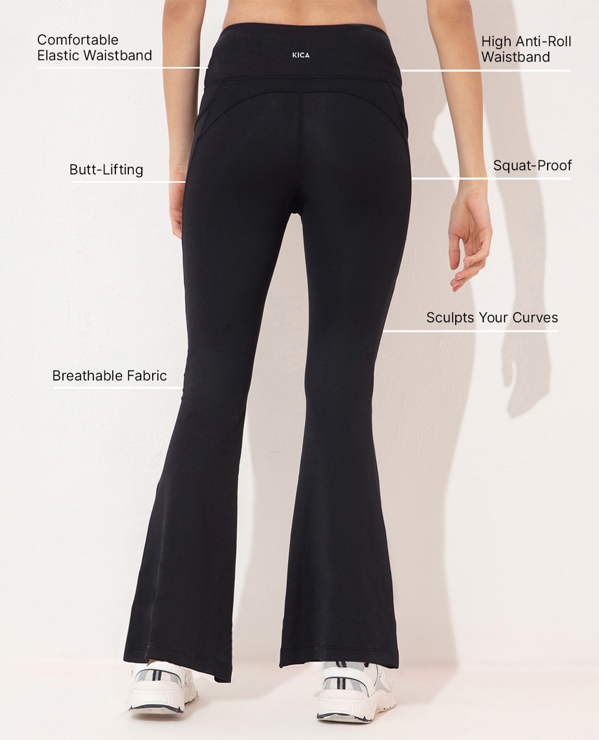 Low-rise comfort flare trousers