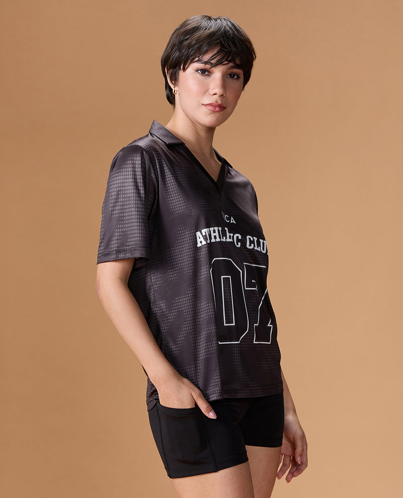 Quick-Dry Jersey For Sports & Gym Black