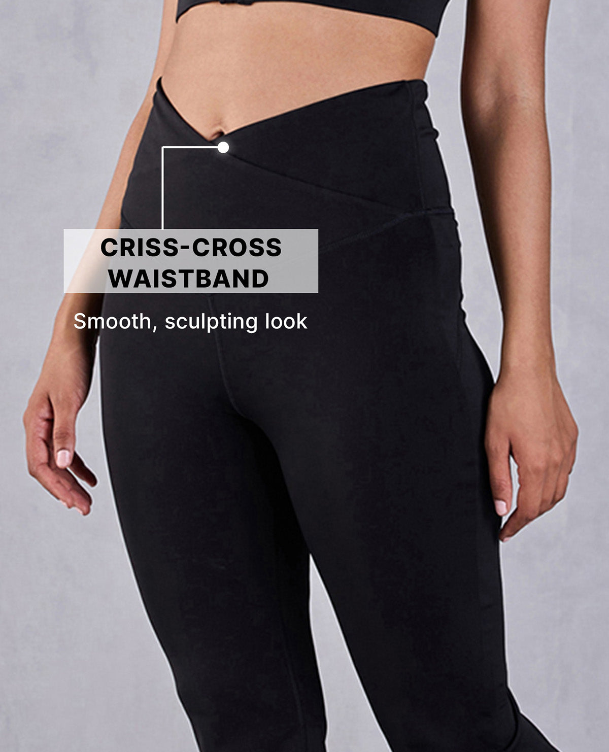 Kica Criss Cross Flare Pants in Sculpting Stretch KICASKN™ Fabric