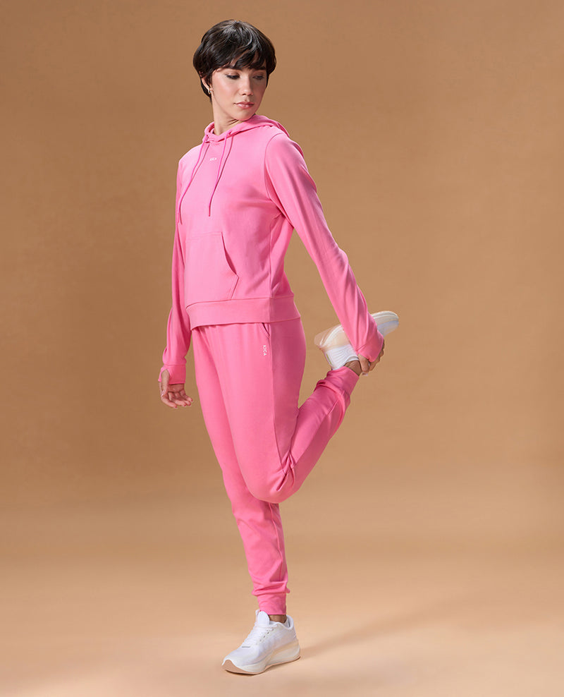 Extra Soft Cotton Hoodie and Track Pants Pink