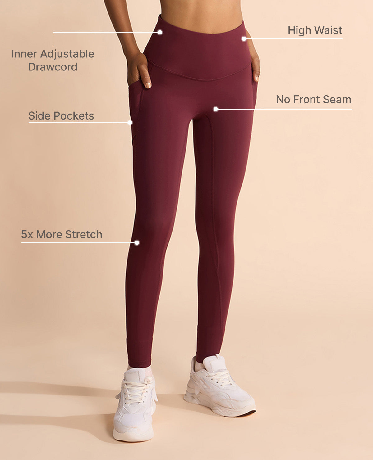 Second Skin Black Essential High Waisted Leggings in SKN Signature