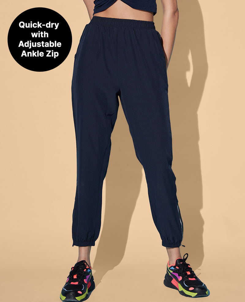 Kica High-Rise Training Track Pants Navy Blue