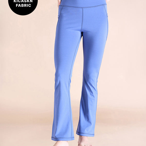 High-Waist Flare Pants in Kica SKN Sculpting Stretch Fabric