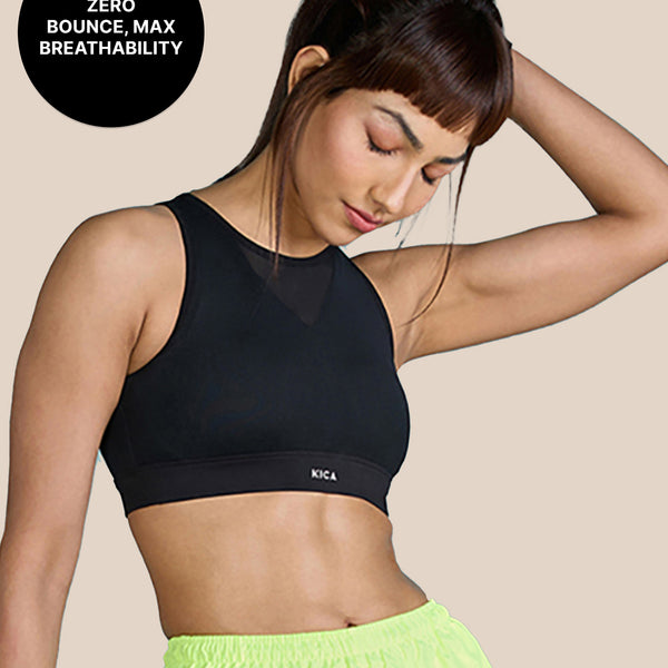 Kica High Impact Mesh Sports Bra KIC111 Black