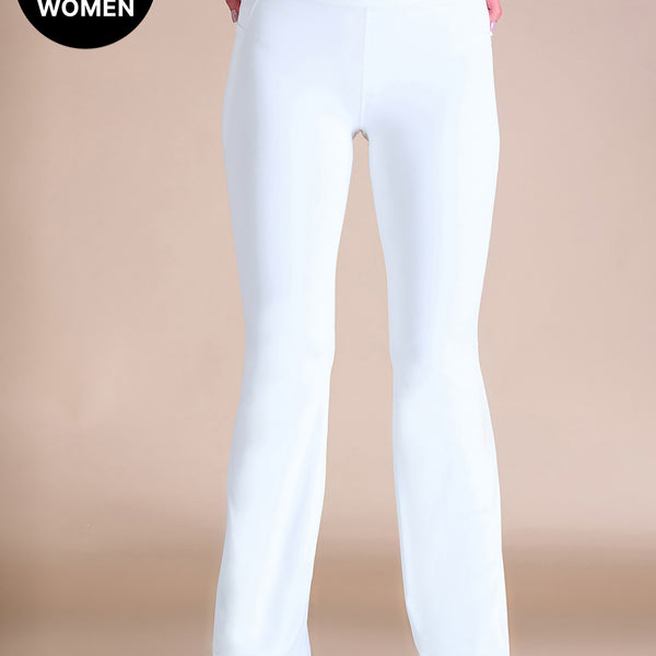 High-Waist Flare Pants in Kica SKN Sculpting Stretch Fabric
