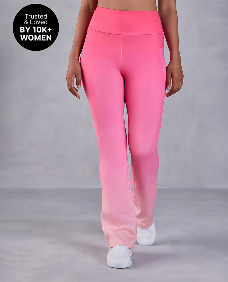 High-Rise Ombre Flare Pants in Second SKN