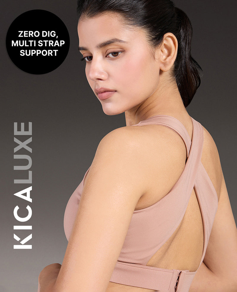 Luxe Crostini Full Coverage And High-Impact Sports Bra Nude