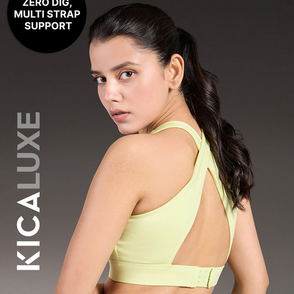 Luxe Crostini Full Coverage And High-Impact Sports Bra Neon