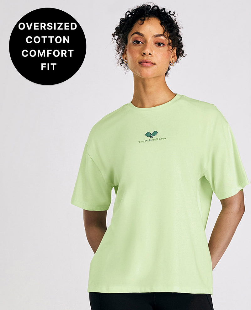 Cotton Oversized Printed Graphic Tshirt Neon