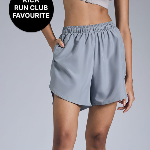 Kica Quick Dry Running Shorts Grey