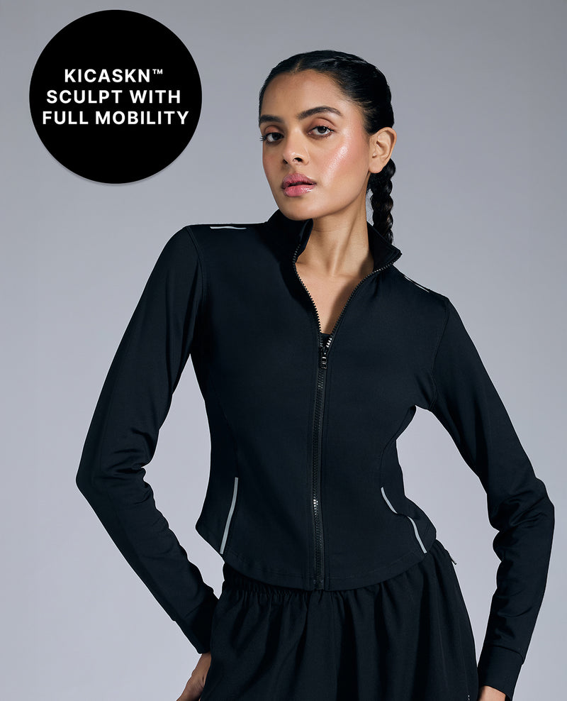 Cropped Training Jacket Black