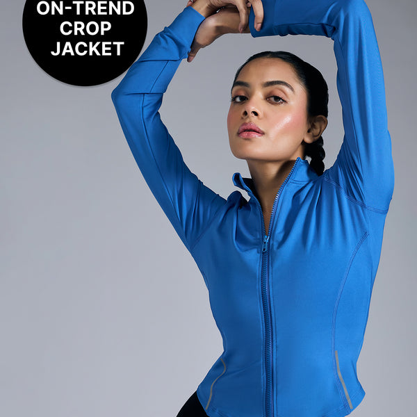 Cropped Training Jacket Blue